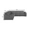 Homeroots Gray Italian Leather Power Reclining U Shaped Five Piece Corner Sectional With Console 532758 - alternate 8