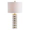 Jonathan Y Wellington 26.5" Quatrefoil Striped Resin LED Table Lamp, Brass JYL1010A - alternate 1