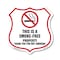 Signmission No Smoking Shield Sign This Is A Smoke F, 6 Inch X 6 Inch, Plastic Sign SHI-P-6-401 - alternate 1