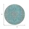 Homeroots 8' Aqua And Teal Blue Round Medallion Washable Indoor Outdoor Area Rug 616258 - alternate 6