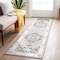 World Rug Gallery Traditional Medallion Runner Rug 2 ft 7 in x 8 ft Gray MON830GRAY27X8 - alternate 1