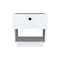 Homeroots 20" White Wood One Drawer Nightstand 543688 - alternate 1