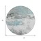 Homeroots 8' Teal Blue And Gray Round Abstract Washable Indoor Outdoor Area Rug 617742 - alternate 7