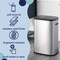 Happimess Tammi Kitchen 14.5-Gallon Slim Metal Push Button Trash Can, Platinum Silver HPM1017A - alternate 8