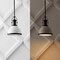 Jonathan Y Homer 10" 1-Light Modern Industrial Metal LED Dome Pendant, White/Matte Black JYL9535E - alternate 8