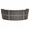 Linea Italia Reception Desk 71 in D X 46 in H, 11.9 ft W X Thermofused Laminate, Mocha ZUT297 - alternate 1