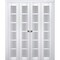 Sartodoors Sliding Closet Double Bi-fold Doors White Solid Core Modern Interior VEREGIO7602DBF-WS-72 x 84 (4* 18x84) - alternate 1