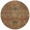 Homeroots 8' Brown Charcoal And Brick Red Round Damask Washable Indoor Outdoor Area Rug 603307 - alternate 7