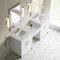 James Martin Vanities Bellshire 84" Dual Vanity Set w/24" Make-Up Counter, Bright White w/3 cm Ethereal Noctis Silestone T 660-VMC84-BW-3ENC - alternate 5