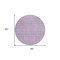 Homeroots 8' Lavender Lilac And Ivory Round Floral Washable Indoor Outdoor Area Rug 582358 - alternate 8