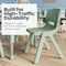 Flash Furniture 7 PC Plastic Activity Table and 6 Chairs Set, 10.5 inSeat Height-Sage YU-YCY-060-0036-RECT-TBL-SAGE-GG - alternate 10