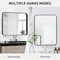 Simple Deluxe Bathroom Mirrors, Black Metal Framed Bathroom Mirror for Over Sink Wall, 22' x 30' Rounded Rectangl 3A88MIROACFY2230BLKV1 - alternate 6