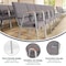 Flash Furniture Gray Fabric Stackable Church Chair with Arms XU-DG-60156-GY-GG - alternate 9