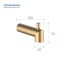 Kibi Circular Wall Mounted 1/2 in Slip-On Tub Spout with Diverter, Brushed Brass TS102BB - alternate 4