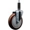 Service Caster 5'' SS Maroon Poly Wheel Swivel 1'' Expanding Stem Caster SCC-SSEX20S514-PPUB-MRN-1 - alternate 1