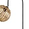 Homeroots 63" Black Traditional Shaped Floor Lamp With Brown Globe Shade 526316 - alternate 5