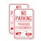 Signmission No Parking - Prohibido Estacionarse With Car Tow Graph, 12'' X 18'', Heavy Gauge Aluminum, 2PK A-1218-2PACK-23632 - alternate 1