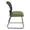 Office Star ProGrid Titanium & Black Visitors Chair, Sled Base, Dillon Green 86725R-R106 - alternate 5