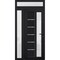 Vdomdoors Front Exterior Prehung FiberGlass Door Frosted Glass / Manux 8088 Matte Black / Sidelight and Trans MANUX8088EXD-BLK-W30+14 x H80+14-LH - alternate 5