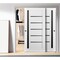 Sartodoors Sliding Closet Bypass Doors White 64x80 (2* 32x80) Solid Core Modern Interior QUADRO4588DBD-WS-64 - alternate 1