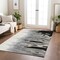 Homeroots 3' X 5' Black Gray And Ivory Abstract Washable Indoor Outdoor Area Rug 601176 - alternate 7