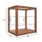 Koolmore 20 In. Artisan Wooden Bakery Square Display case, 2.5 cu ft, Dark wood color 3 Tiers KM-BDW-20D - alternate 9