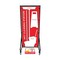 5S Supplies Housekeeping Shadow Board Broom Station V18, Red / White, BO + Stand HSB-V18-RED/WHITE-BO-STAND - alternate 1