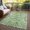 Homeroots 10' X 14' Green And Ivory Animal Print Washable Indoor Outdoor Area Rug 600611 - alternate 9