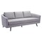 Homeroots 79" Gray Polyester Sofa With Black Legs 396462 - alternate 7