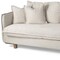 Homeroots 84" Cream Fabric Sofa With Brown Legs 606781 - alternate 8