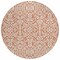 Homeroots 8' Coral And Ivory Round Damask Washable Indoor Outdoor Area Rug 595129 - alternate 6