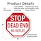 Signmission Stop Dead End No Outlet, 6 Inch X 6 Inch, Plastic Sign OC-P-6-82 - alternate 7