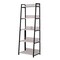 Homeroots 67" Natural and Black Metal Five Tier Ladder Bookcase 486298 - alternate 6