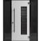 Vdomdoors Front Exterior Aluminum Door Ronex0633 Grey Prehung Entry Steel Metal Modern Painted W12+36+12xH80 RONEX0633EXD-GRE-W12+36+12xH80-LH-I - alternate 1