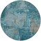 Homeroots 8' Teal Blue And Gray Round Abstract Washable Indoor Outdoor Area Rug 596892 - alternate 8
