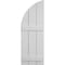 Ekena Millwork Smooth 3 Board Joined Board-n-Batten w/Quarter Round Arch Top Faux Wood Shutters, 16 1/2W x 64H, PR SHUBJQ16X64SMPR - alternate 9