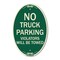 Signmission Parking Restriction Sign No Truck Parking Vio, 12 In X 18 In Architectural, Heavy Gauge Aluminum A-OV-G-1218-23370 - alternate 1