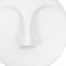 Homeroots 10" White Ceramic Face Round Wall Decor 384170 - alternate 7