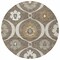 Homeroots 8' Brown Beige And Taupe Round Medallion Washable Indoor Outdoor Area Rug 589598 - alternate 5
