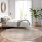 Homeroots 8' Copper And Beige Round Floral Washable Indoor Outdoor Area Rug 605081 - alternate 8