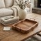 Homeroots 20in Brown Solid Wood Handmade Scalloped Serving Tray With Handles 724225 - alternate 6