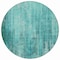 Homeroots 8' Teal Blue Aqua And Gray Round Striped Washable Indoor Outdoor Area Rug 577267 - alternate 8
