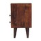 Homeroots 20" Walnut Solid Wood Square Two Drawer Nightstand 651544 - alternate 7
