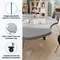 Flash Furniture Commercial Adjustable Height Flower Activity Table with Locking Casters-Gray XU-A60-FLR-GRY-T-P-CAS-GG - alternate 9
