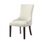 Homeroots Set of Two Tufted Cream and Espresso Upholstered Linen Dining Side Chairs 543529 - alternate 6