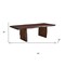 Homeroots 84" Dark Brown Solid Wood Removable Leaf Double Pedestal Base Dining Table 554342 - alternate 10
