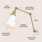 Jonathan Y Rover 7" Classic Industrial Metal Adjustable Arm LED Wall Sconce, White/Brass Gold JYL7462B - alternate 7