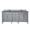 James Martin Vanities Brittany 72'' D Vanity, Urban Gray w/ Parisien Bleu Silestone Top w/FreePower Wireless Charger 650-V72-UGR-FPBL - alternate 1