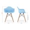 Homeroots Blue And Natural Heavy Duty Plastic And Solid Wood Dining Arm Chair 520279 - alternate 7