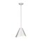 Z-Lite Aria 1 Light Pendant, Brushed Nickel/Brushed Nickel & Inner White, 12 In W x 11 In H 1952P12-BN - alternate 1